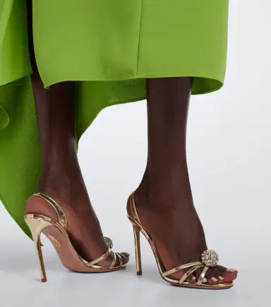 Aquazzura Crystal Bubble slingback sandals | Thumbnail 6