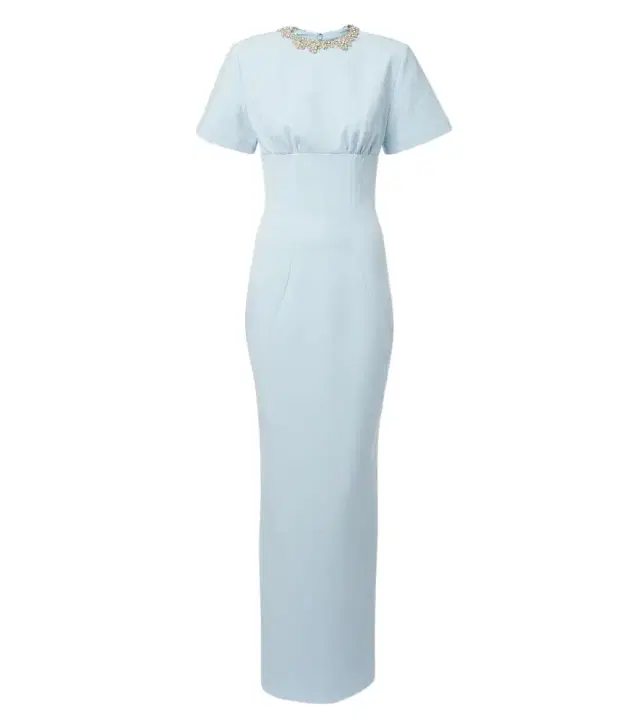 Rachel Gilbert Dovetta embellished crêpe corset gown