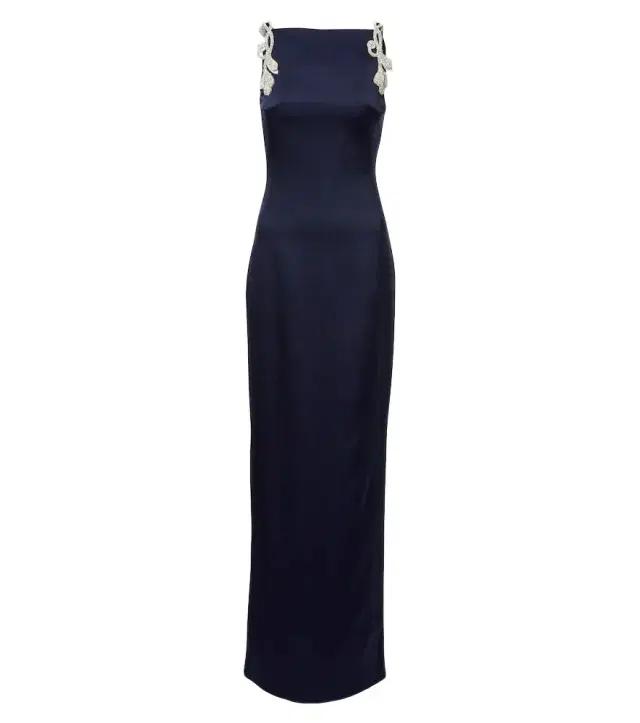 Rachel Gilbert Oryx embellished crêpe gown