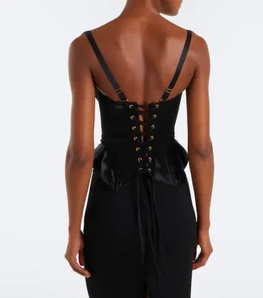 Maria Lucia Hohan Samya lace-trimmed satin bustier top | Thumbnail 5