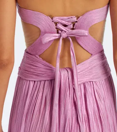 Maria Lucia Hohan Kamina metallic silk corset gown | Thumbnail 2