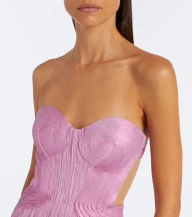 Maria Lucia Hohan Kamina metallic silk corset gown | Thumbnail 6