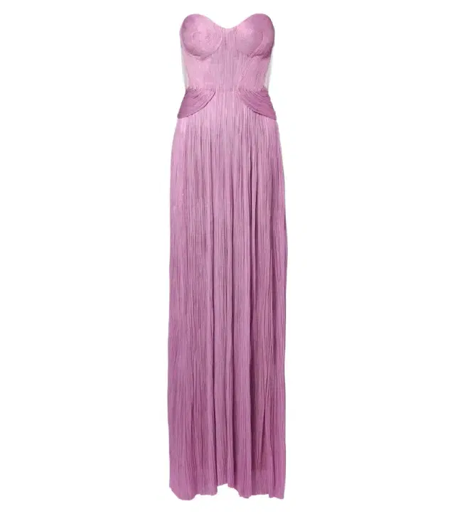 Kamina metallic silk corset gown