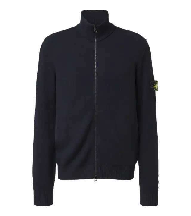 Stone Island Compass badge virgin wool zip-up cardigan