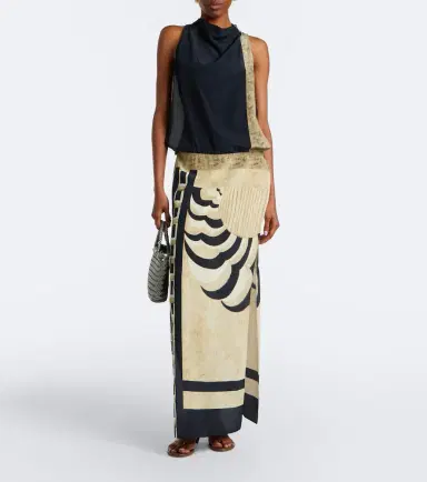 SIR. Sona printed silk maxi dress | Thumbnail 4