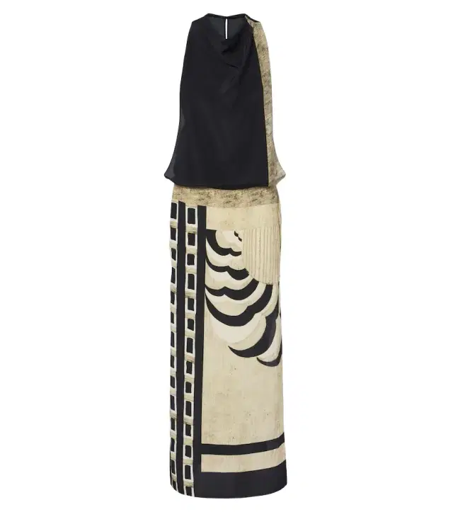 SIR Sona printed silk maxi dress
