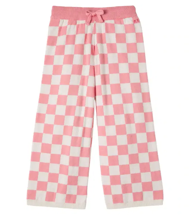 Mini Rodini Checked knitted cotton pants