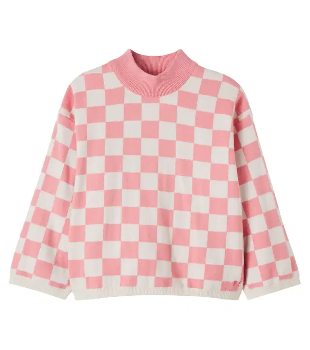 Mini Rodini Checked knitted cotton sweater