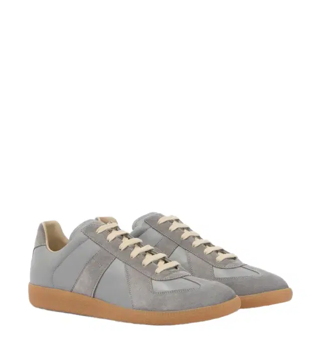 Maison Margiela Replica suede-trimmed leather sneakers