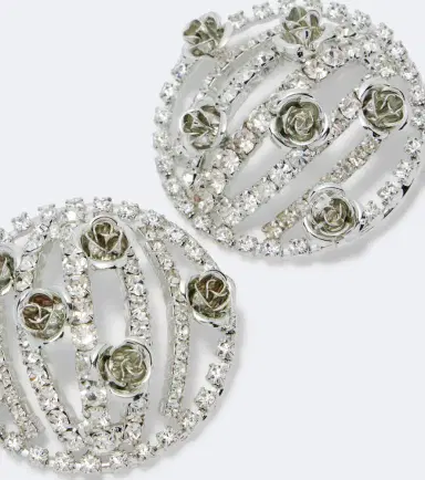 Magda Butrym Floral-appliqué embellished earrings | Thumbnail 4