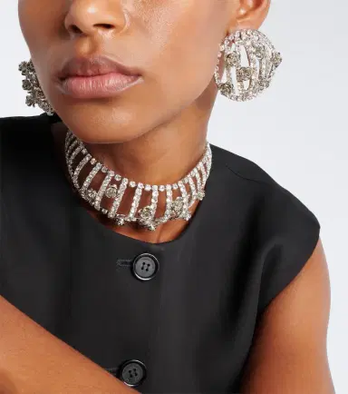Magda Butrym Floral-appliqué embellished earrings | Thumbnail 6