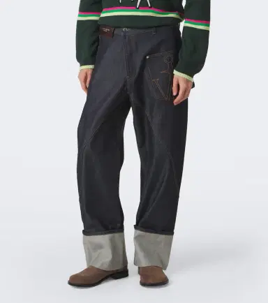 JW Anderson Embroidered wide-leg jeans | Thumbnail 3 JW Anderson Embroidered wide-leg jeans | Thumbnail 3