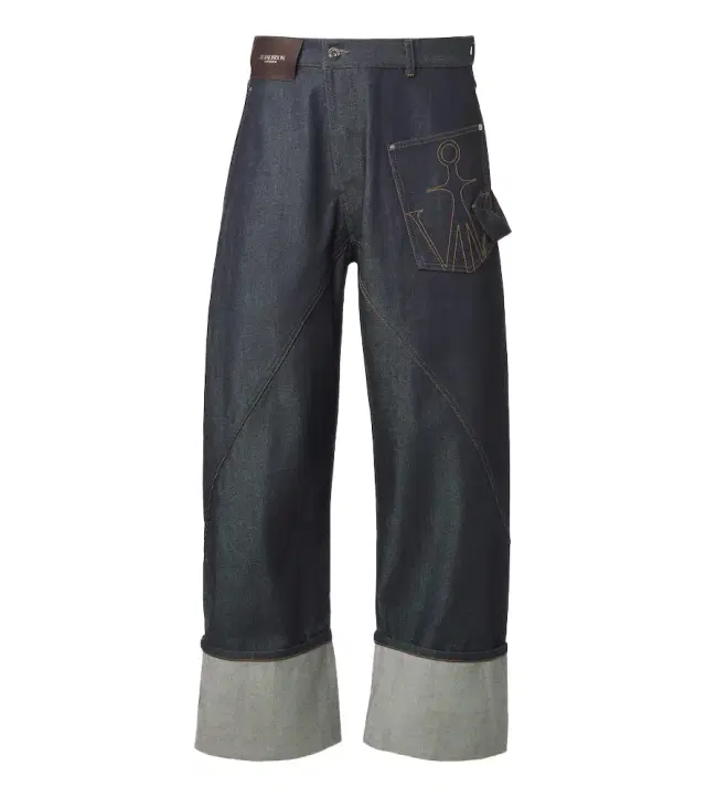JW Anderson Embroidered wide-leg jeans