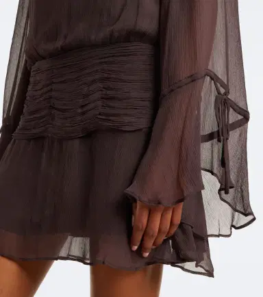 Staud Beatrix ruched chiffon minidress | Thumbnail 5 Staud Beatrix ruched chiffon minidress | Thumbnail 5
