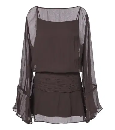 Staud Beatrix ruched chiffon minidress | Thumbnail 1 Staud Beatrix ruched chiffon minidress | Thumbnail 1