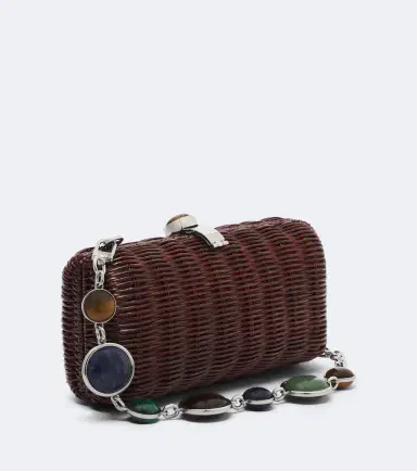 Judith Leiber Couture Poppy embellished woven clutch | Thumbnail 2