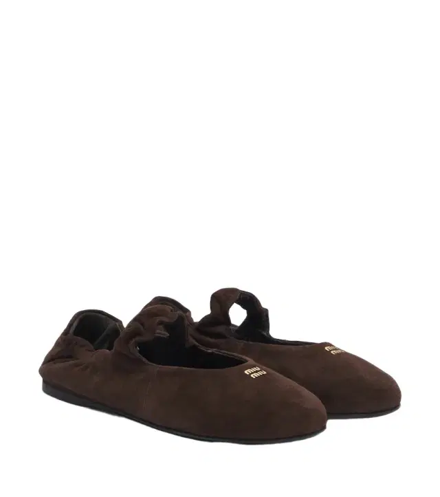 Miu Miu Ruches suede Mary Jane flats