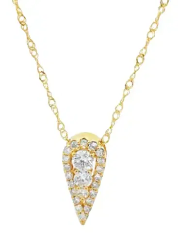 Wish Fine Jewelry 0.25ct Diamond 18K Gold Pear Pendant Necklace | Thumbnail 1 Wish Fine Jewelry 0.25ct Diamond 18K Gold Pear Pendant Necklace | Thumbnail 1