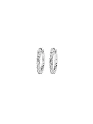 Wish Fine Jewelry 1.00ct Diamond 14K Gold Hoop Earrings | Thumbnail 1 Wish Fine Jewelry 1.00ct Diamond 14K Gold Hoop Earrings | Thumbnail 1