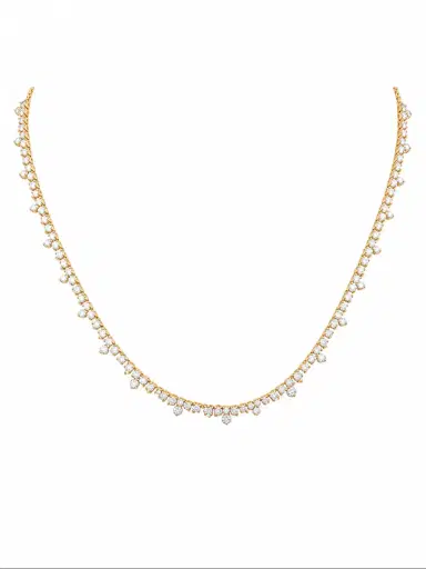 Wish Fine Jewelry 2.99ct Diamond 18K Gold Stationed Necklace | Thumbnail 2 Wish Fine Jewelry 2.99ct Diamond 18K Gold Stationed Necklace | Thumbnail 2
