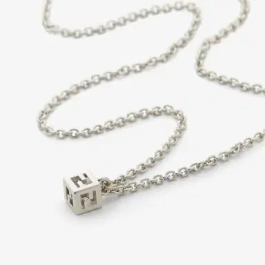 Fendi Necklace with a thin chain and a three-dimensional cube | Thumbnail 2