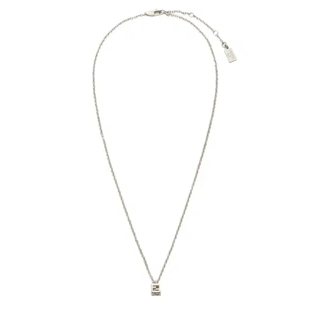 Fendi Necklace with a thin chain and a three-dimensional cube