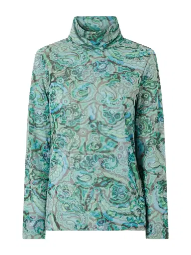 Dries Van Noten Printed Jersey Turtleneck | Thumbnail 1 Dries Van Noten Printed Jersey Turtleneck | Thumbnail 1