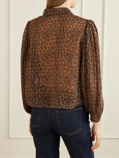 Frame The Silk Prairie Leopard-print Silk-crepe De Chine Blouse | Thumbnail 4 Frame The Silk Prairie Leopard-print Silk-crepe De Chine Blouse | Thumbnail 4