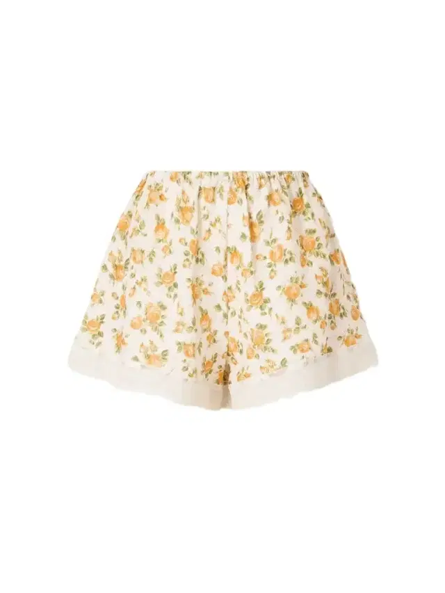 Miguelina Celestine Floral-print Lace-trimmed Linen Shorts