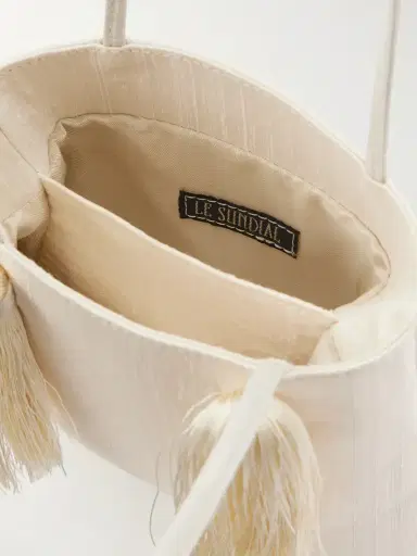Le Sundial Le Salon Tasseled Dupioni Clutch | Thumbnail 6