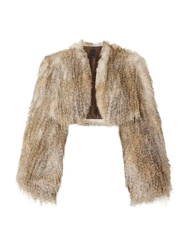 ANNA SUI Shearling Cropped Coat