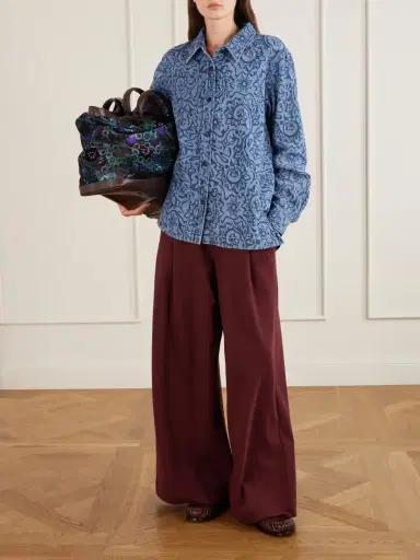 Dries Van Noten Cheers Printed Denim Shirt | Thumbnail 2