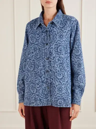 Dries Van Noten Cheers Printed Denim Shirt | Thumbnail 3