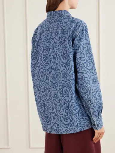 Dries Van Noten Cheers Printed Denim Shirt | Thumbnail 4