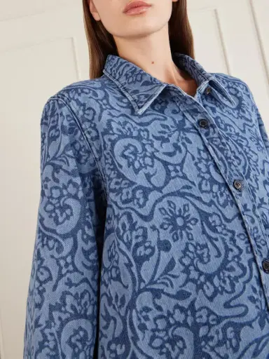 Dries Van Noten Cheers Printed Denim Shirt | Thumbnail 5