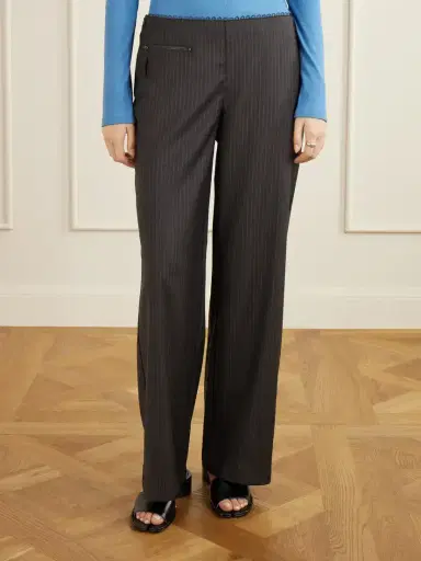 Deiji Studios Striped Wool Flared Pants | Thumbnail 3 Deiji Studios Striped Wool Flared Pants | Thumbnail 3