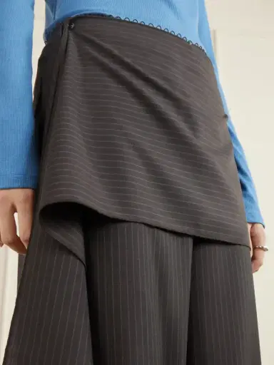 Deiji Studios Striped Wool Flared Pants | Thumbnail 5 Deiji Studios Striped Wool Flared Pants | Thumbnail 5