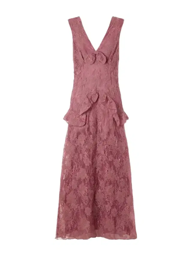 ANNA SUI Bow-detail Lace-embroidered Midi Dress