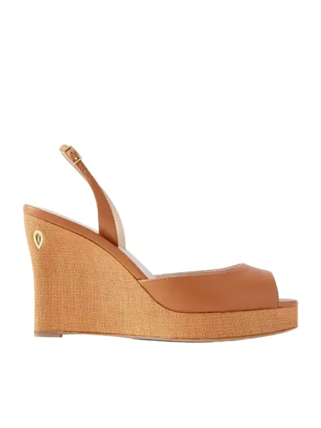 Jennifer Chamandi Nino 105 Leather Wedge Sandals