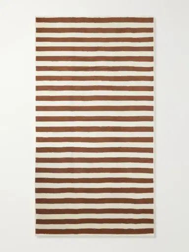 Autumn Sonata Maria Striped Organic Cotton-terry Beach Towel | Thumbnail 3