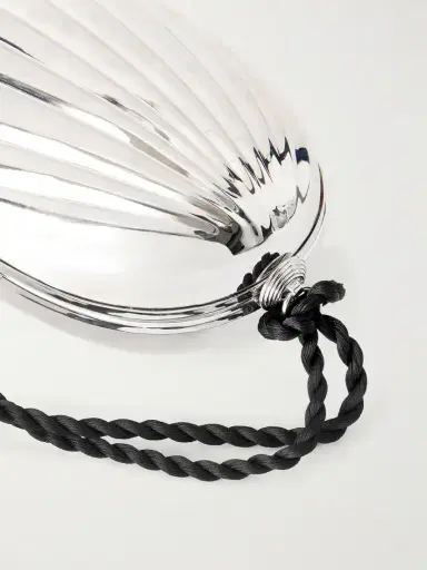 Juju Vera Petra Gemstone-embellished Tasseled Cord Silver Clutch | Thumbnail 5 Juju Vera Petra Gemstone-embellished Tasseled Cord Silver Clutch | Thumbnail 5