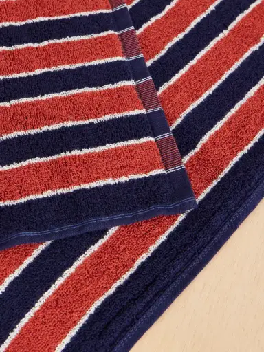Autumn Sonata Helena Striped Organic Cotton-terry Beach Towel | Thumbnail 2