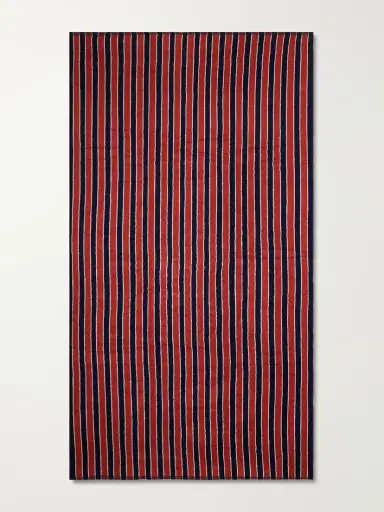 Autumn Sonata Helena Striped Organic Cotton-terry Beach Towel | Thumbnail 3