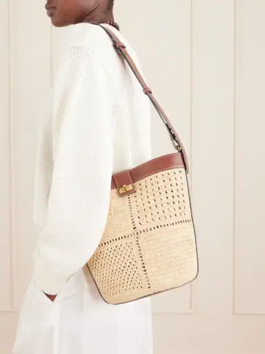 Anya Hindmarch Leather-trimmed Raffia Crossbody Bag | Thumbnail 2