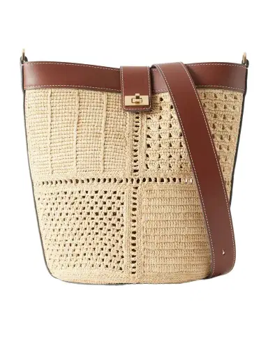 Anya Hindmarch Leather-trimmed Raffia Crossbody Bag | Thumbnail 1