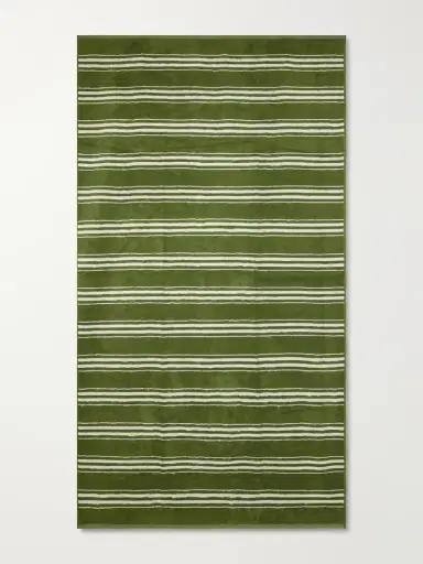 Autumn Sonata Charlotte Striped Organic Cotton-terry Beach Towel | Thumbnail 3