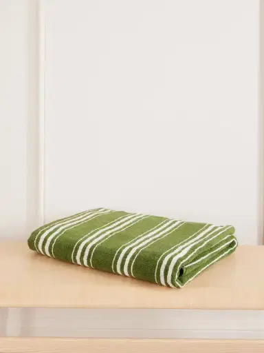 Autumn Sonata Charlotte Striped Organic Cotton-terry Beach Towel | Thumbnail 1