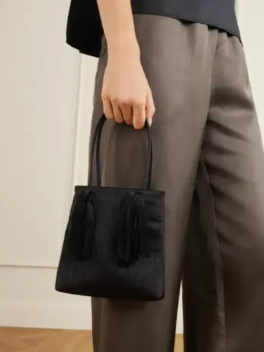 Le Sundial Le Salon Tasseled Dupioni Clutch | Thumbnail 2