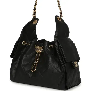 Chanel Chanel Small 25 Hobo Bag Black Caviar Gold Hardware | Thumbnail 5 Chanel Chanel Small 25 Hobo Bag Black Caviar Gold Hardware | Thumbnail 5