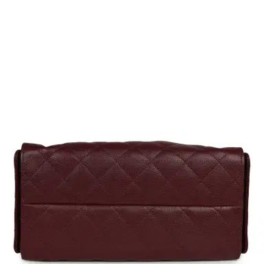 Chanel Chanel Small 25 Hobo Bag Dark Burgundy Shiny Caviar Gold Hardware | Thumbnail 6